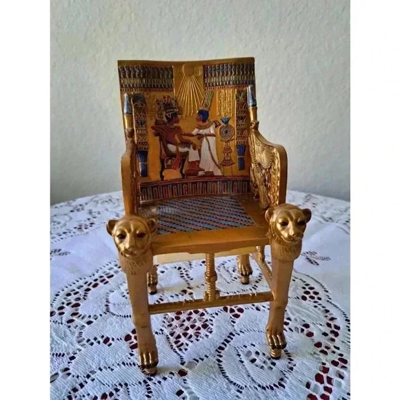 Egyptian Collection Myths & LEGENDS TUTANKHAMUN'S GOLDEN THRONE - Picture 1 of 10
